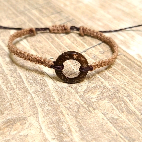 handmade Jewelry Hemp Coconut Shell Bracelet Poshmark